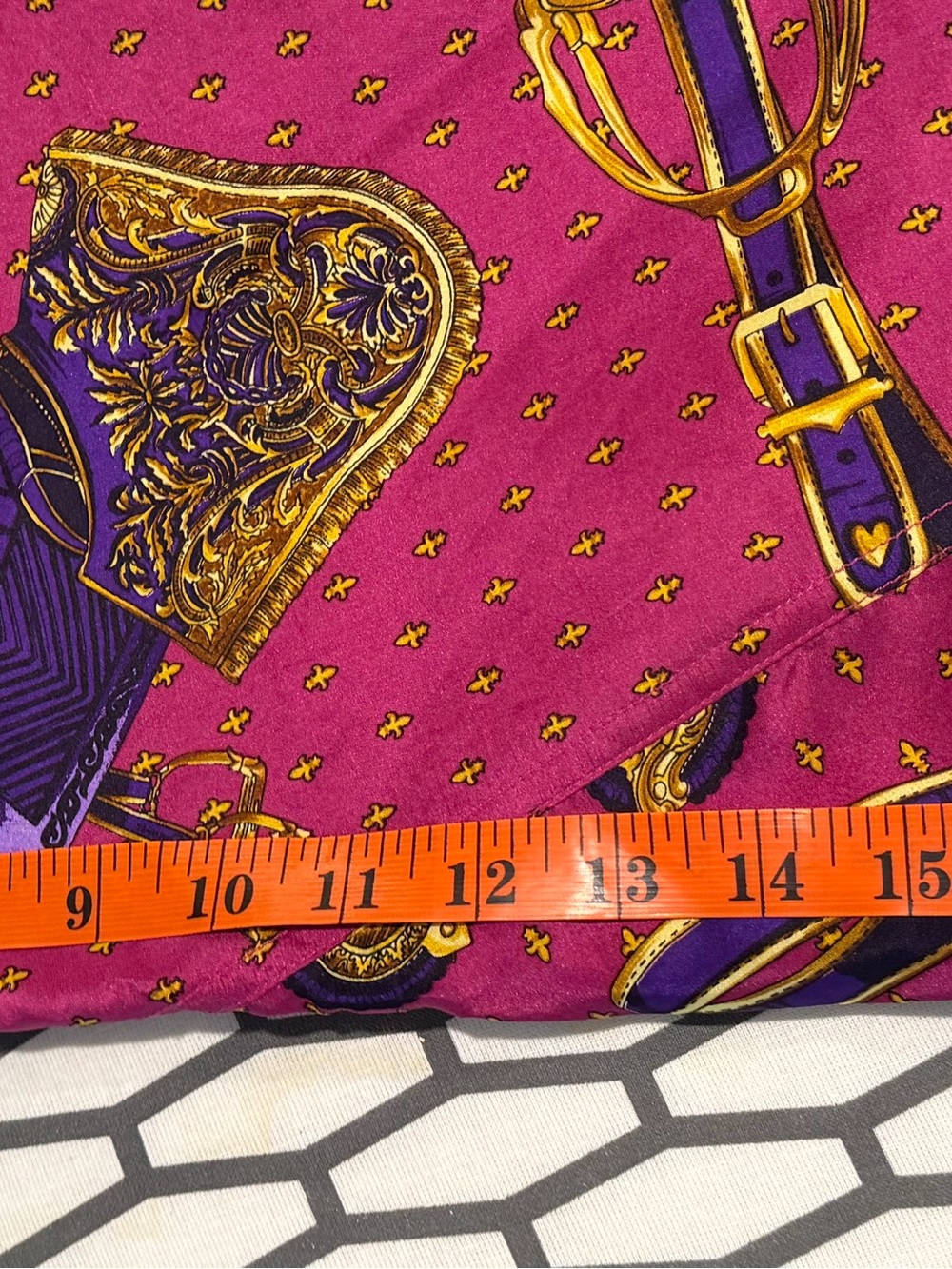 Vintage Regina Porter Women's Pink Purple Equestrian-Print Bomber Jacket Small - Picture 10 of 13